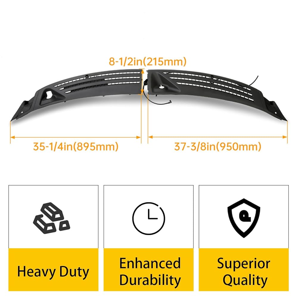 7BLACKSMITHS Windshield Wiper Cowl Cover Panel Compatible